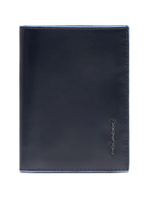 vertical leather wallet by PIQUADRO