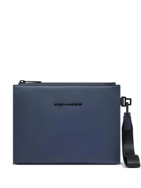 water-resistant clutch bag by PIQUADRO
