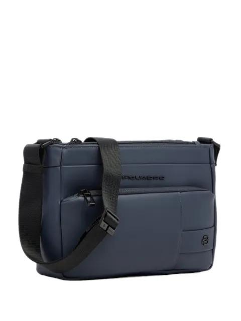 water-resistant logo-plaque shoulder bag by PIQUADRO