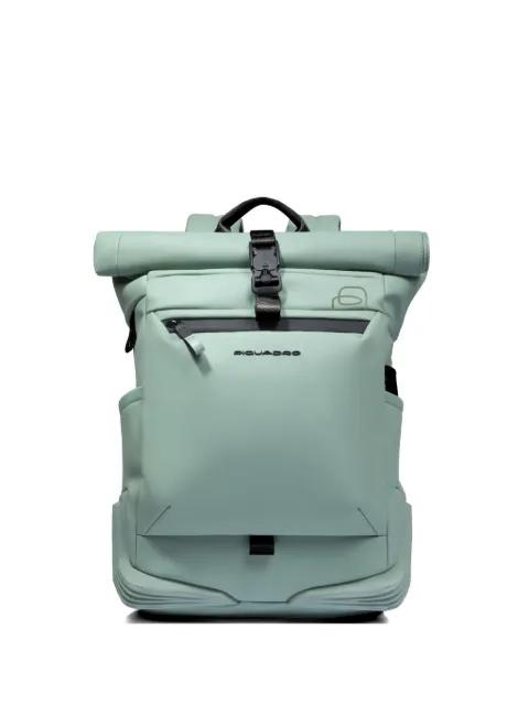 water-resistant roll-top laptop 15,6 backpack by PIQUADRO
