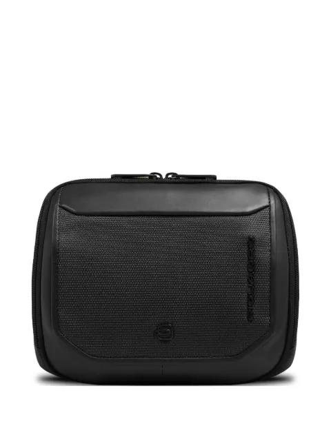 zip-fastening iPad®mini cross body bag by PIQUADRO