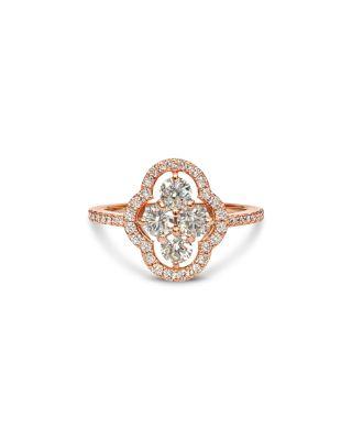 18K Rose Gold Maison Diamond Halo Cluster Statement Ring by PIRANESI