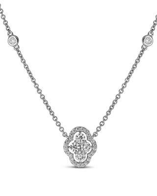 18K White Gold Maison Diamond Pendant Necklace by PIRANESI