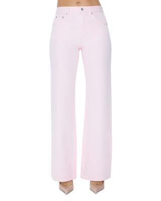 Larsen High Rise Relaxed Flare Jeans in Blush by PISTOLA