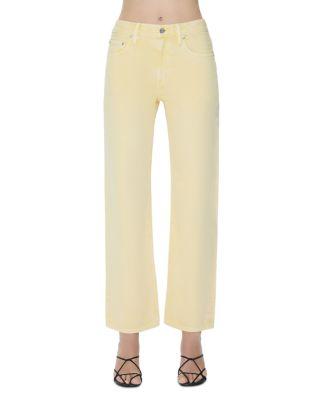 Lexi Mid Rise Bowed Straight Jeans in Day Glow by PISTOLA