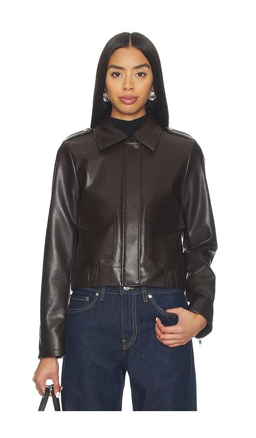 PISTOLA Bex Shrunken Jacket in Chocolate by PISTOLA PISTOLA Bex Shrunken Jacket in Chocolate by PISTOLA