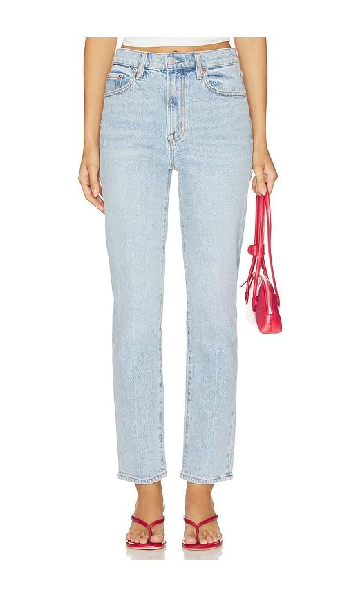 PISTOLA Bri Ankle High Rise Slim Straight Jeans in Blue by PISTOLA