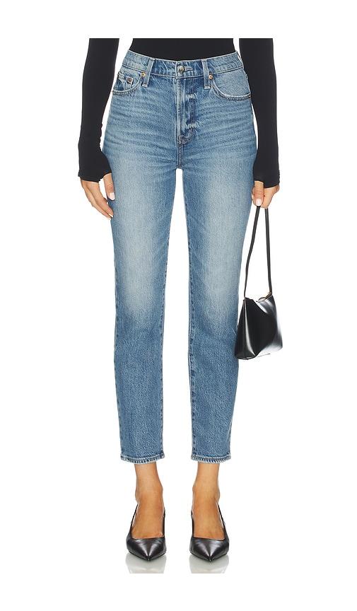 PISTOLA Bri Ankle High Rise Slim Straight Jeans in Blue by PISTOLA