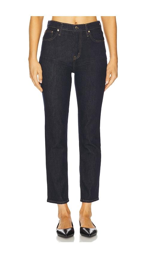 PISTOLA Bri High Rise Slim Straight Ankle Jeans in Blue by PISTOLA