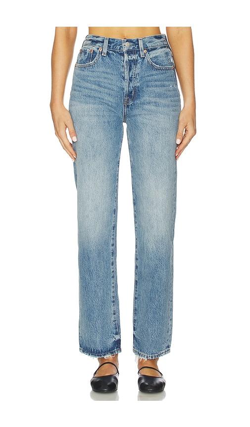 PISTOLA Cassie Petite Super High Rise Straight Jeans in Blue by PISTOLA