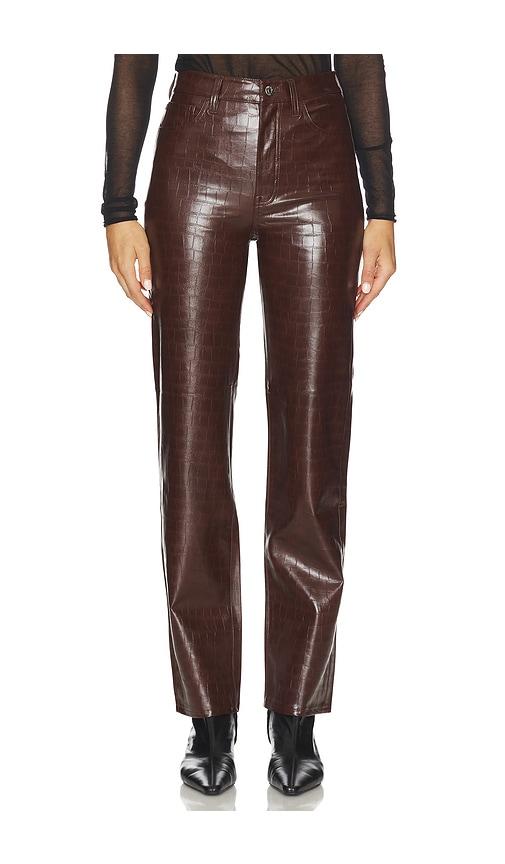 PISTOLA Cassie Super High Rise Straight in Brown by PISTOLA