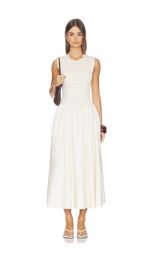 PISTOLA Gladys Smoked Bodice Dress in Ivory by PISTOLA