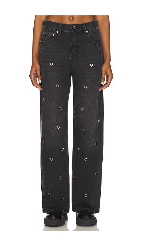 PISTOLA Hendrix High Rise Wide Leg Jeans in Black by PISTOLA