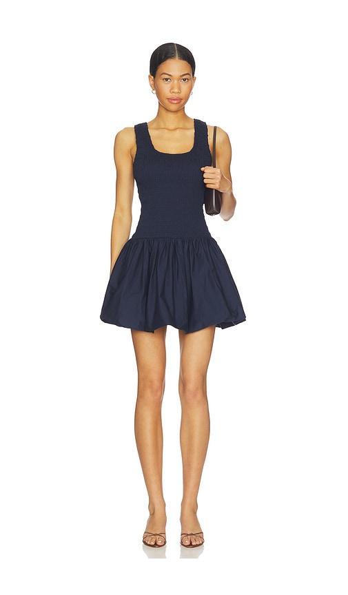 PISTOLA Ilona Bubble Hem Dress in Navy by PISTOLA