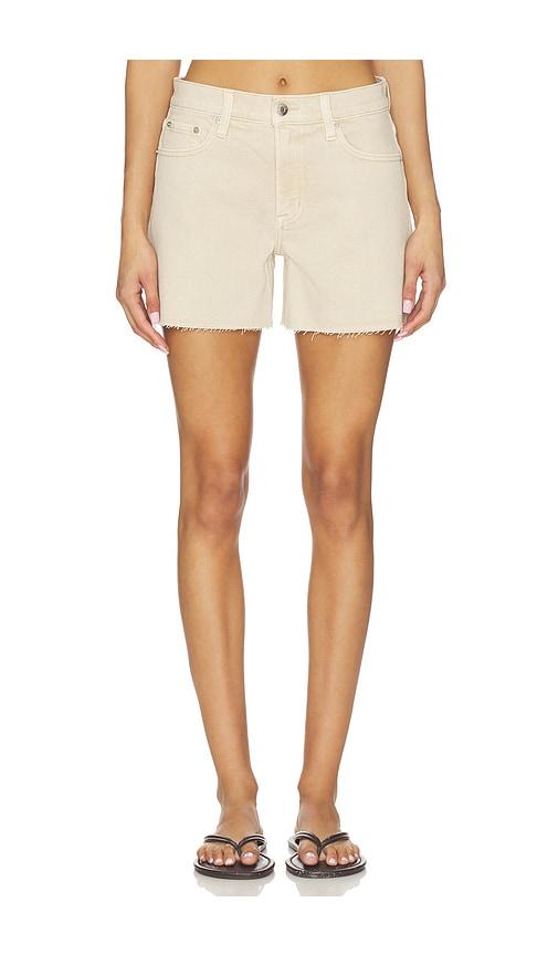 PISTOLA Kennedy Relaxed Mid Rise Cut Off Short in Tan by PISTOLA