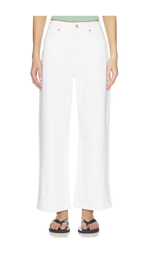 PISTOLA Kyra Ankle High Rise Bowed Ankle Jeans in White by PISTOLA