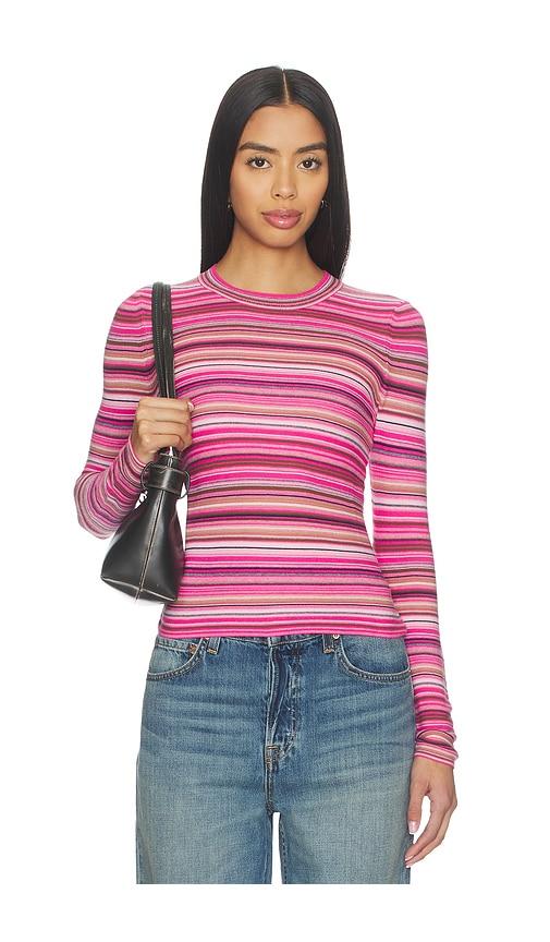 PISTOLA Madison Long Sleeve Crew Neck Sweater in Pink by PISTOLA