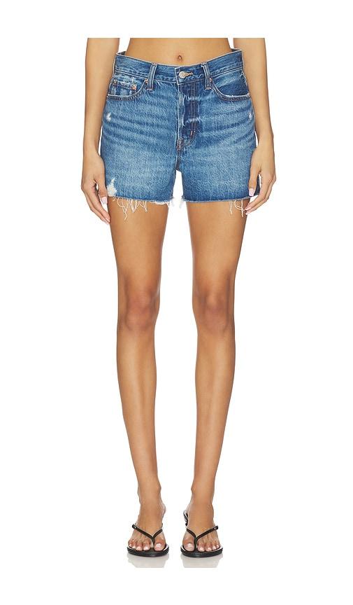 PISTOLA Nova High Rise Cut Off Short in Blue by PISTOLA