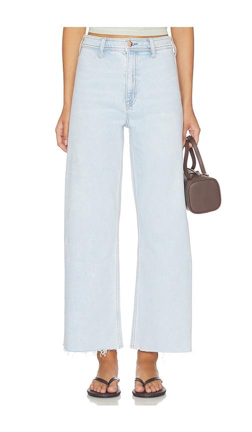 PISTOLA Penny Crop High Rise Wide Leg Jeans in Blue by PISTOLA