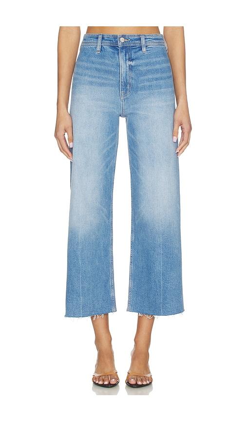PISTOLA Penny Crop High Rise Wide Leg Jeans in Blue by PISTOLA