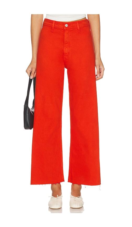 PISTOLA Penny Crop High Rise Wide Leg Jeans in Red by PISTOLA