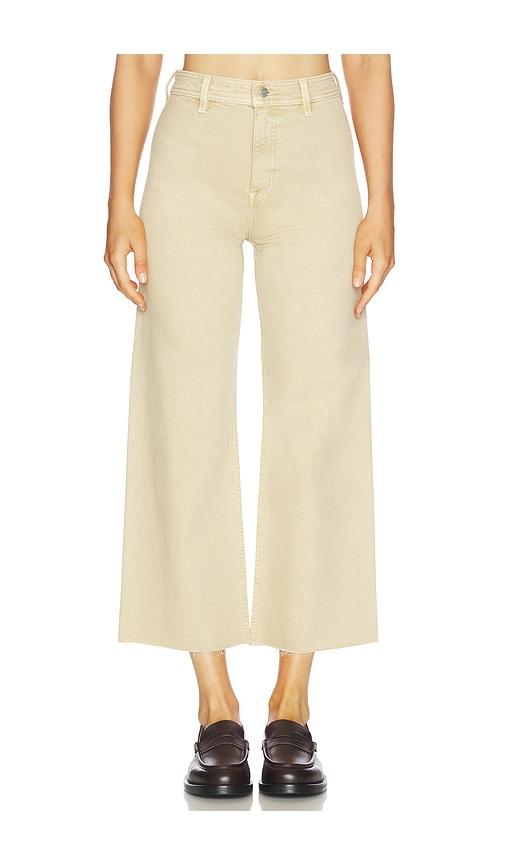 PISTOLA Penny Crop High Rise Wide Leg Jeans in Tan by PISTOLA
