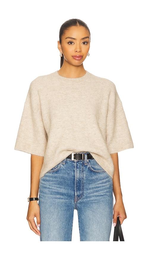 PISTOLA Shiloh Boxy Crewneck Sweater in Beige by PISTOLA