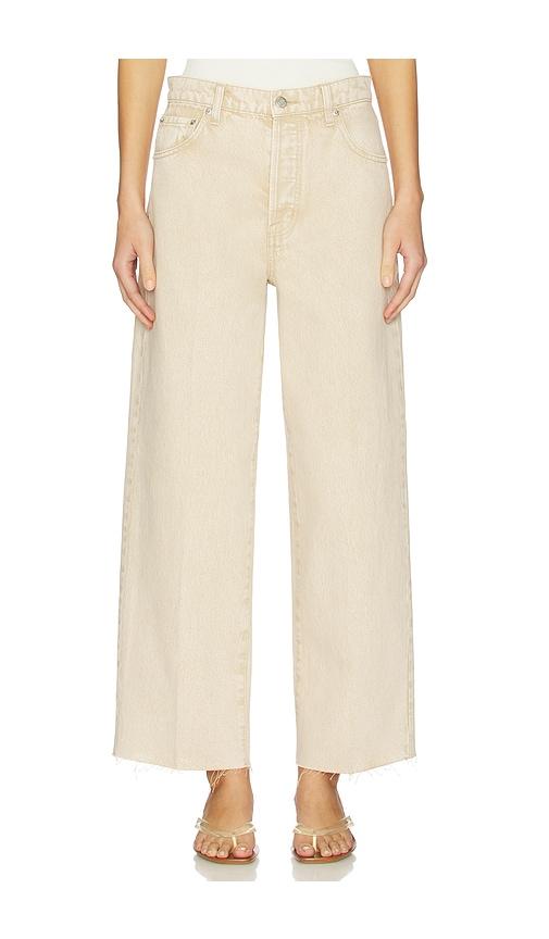 PISTOLA Tate Crop High Rise Bowed Wide Jeans in Tan by PISTOLA