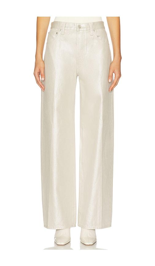 PISTOLA Tate High Rise Bowed Wide Jeans in Ivory by PISTOLA