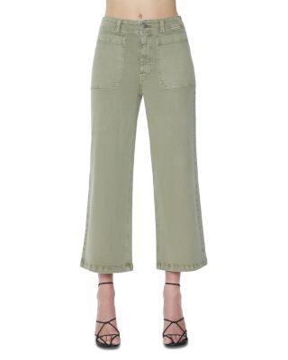 Zooey Patch Pocket Utility Jeans in Slate Green by PISTOLA