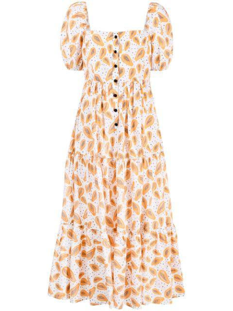 Play Praire papaya-print dress by PITUSA