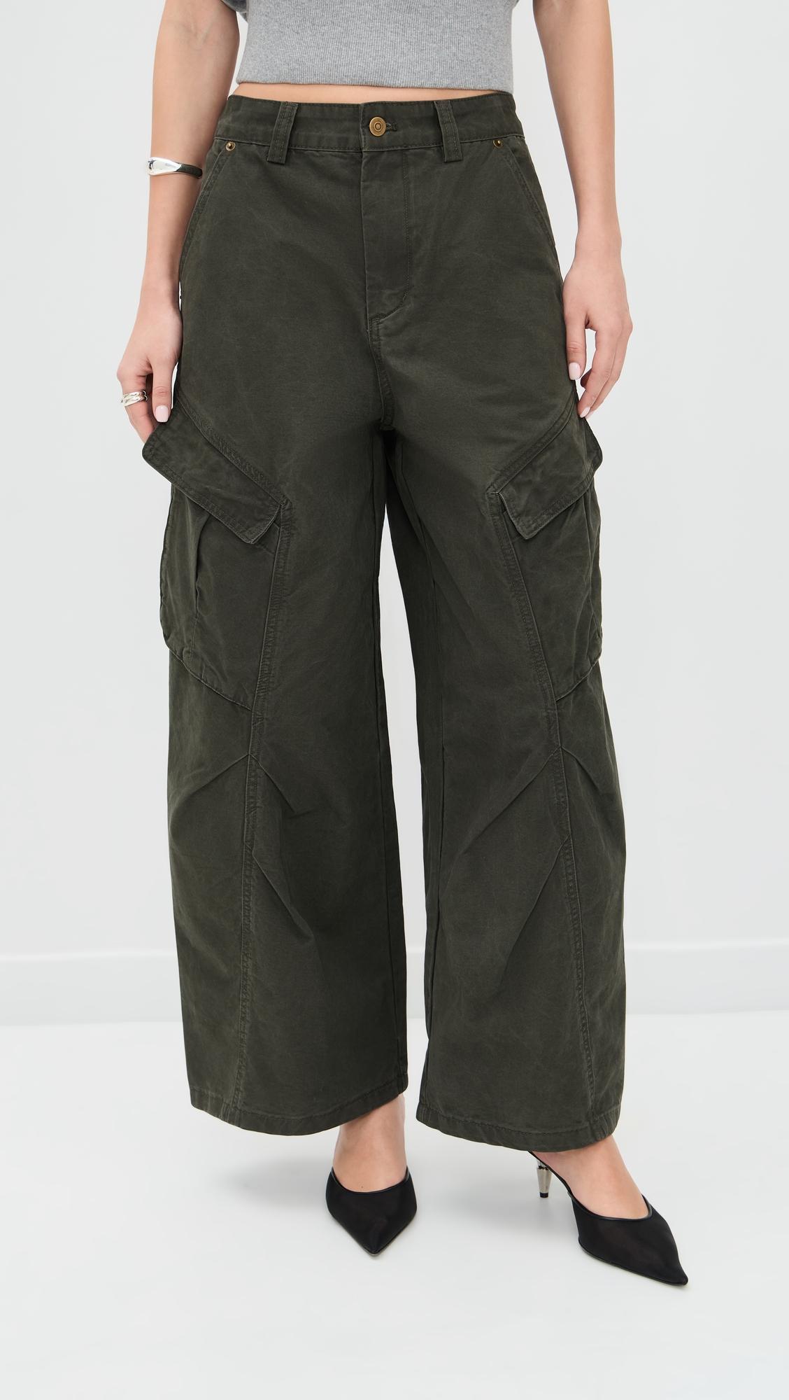 Olive Cargo Pants by PIXIE MARKET