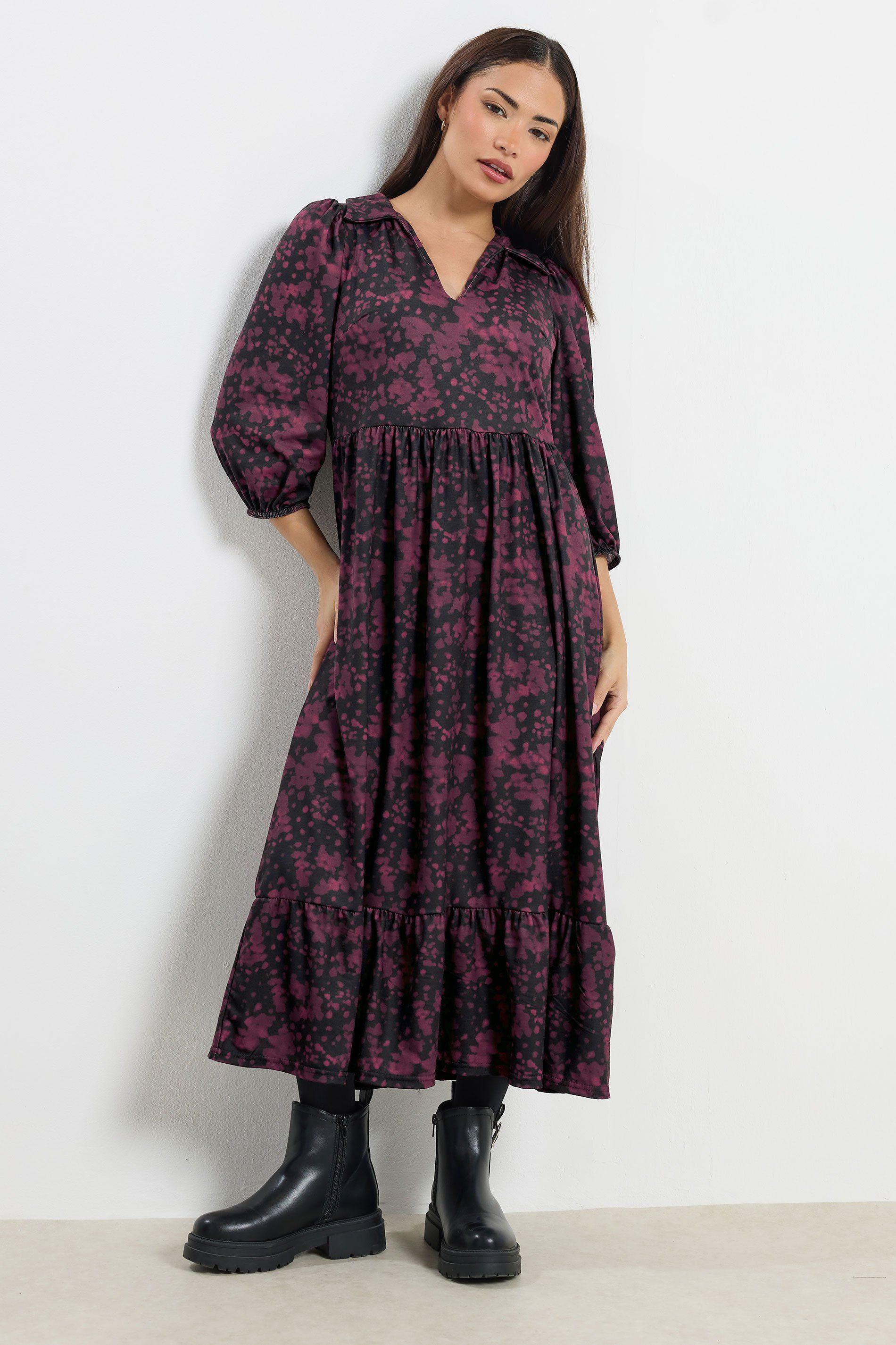 Petite Abstract Midi Dress by PIXIEGIRL