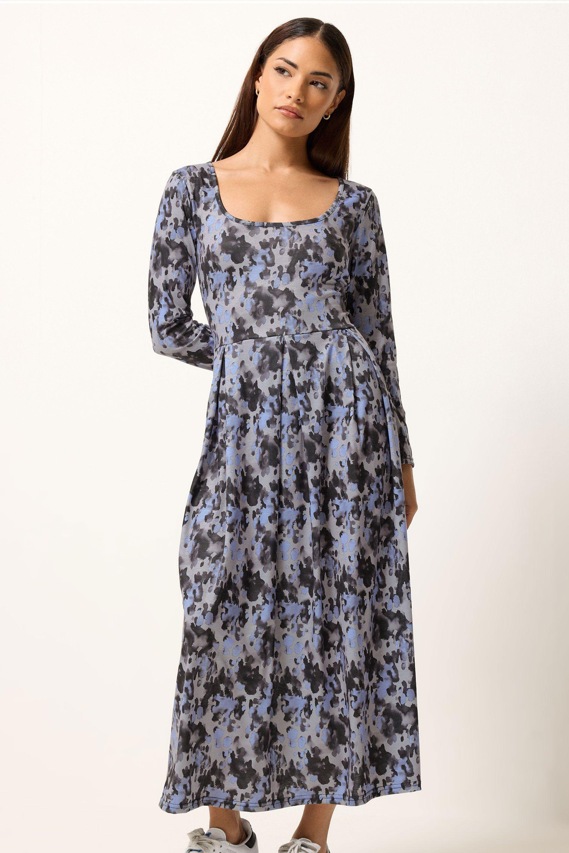 Petite Abstract Midi Dress by PIXIEGIRL