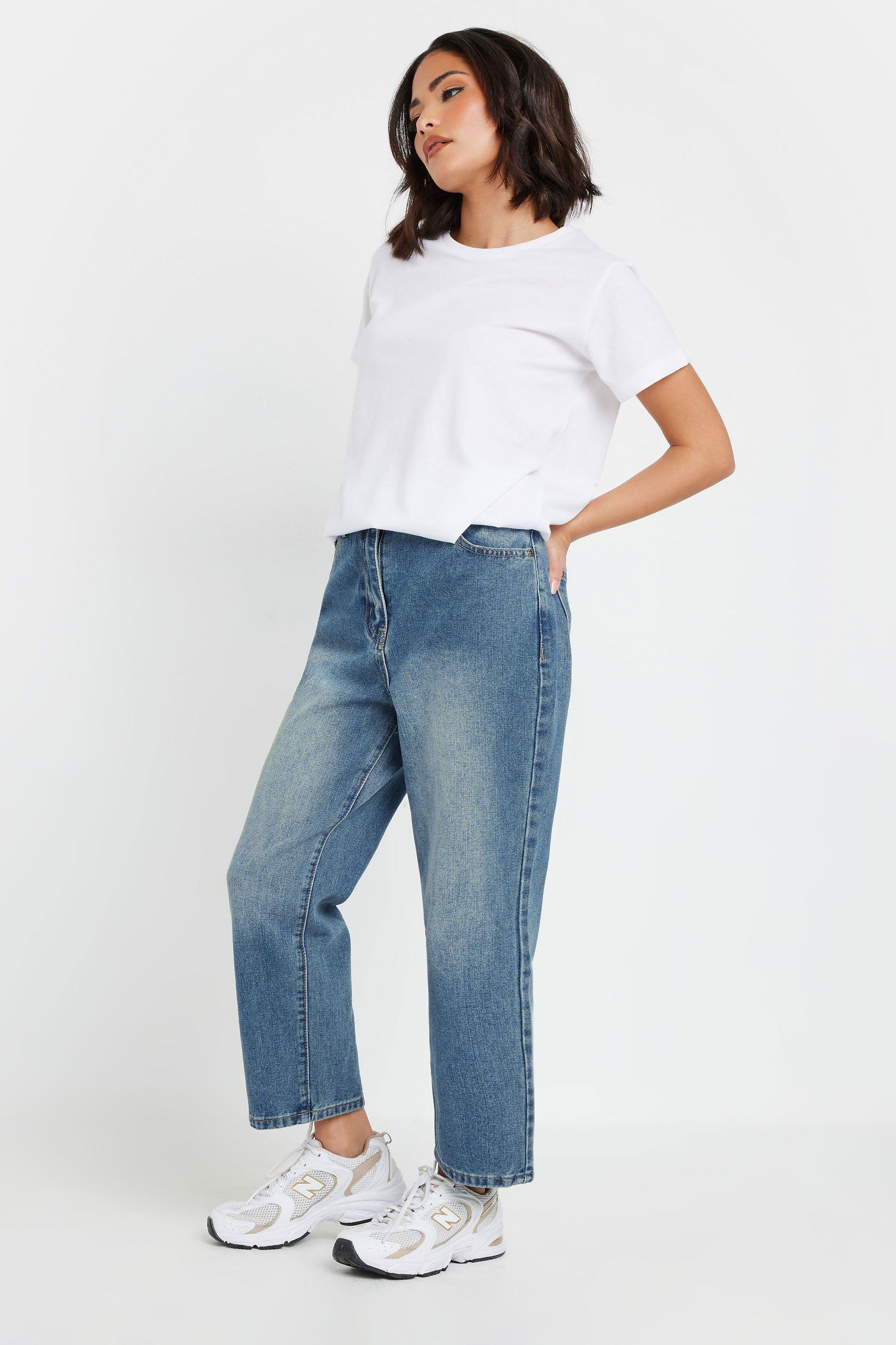 Petite Ankle Grazer Straight Leg Jeans by PIXIEGIRL