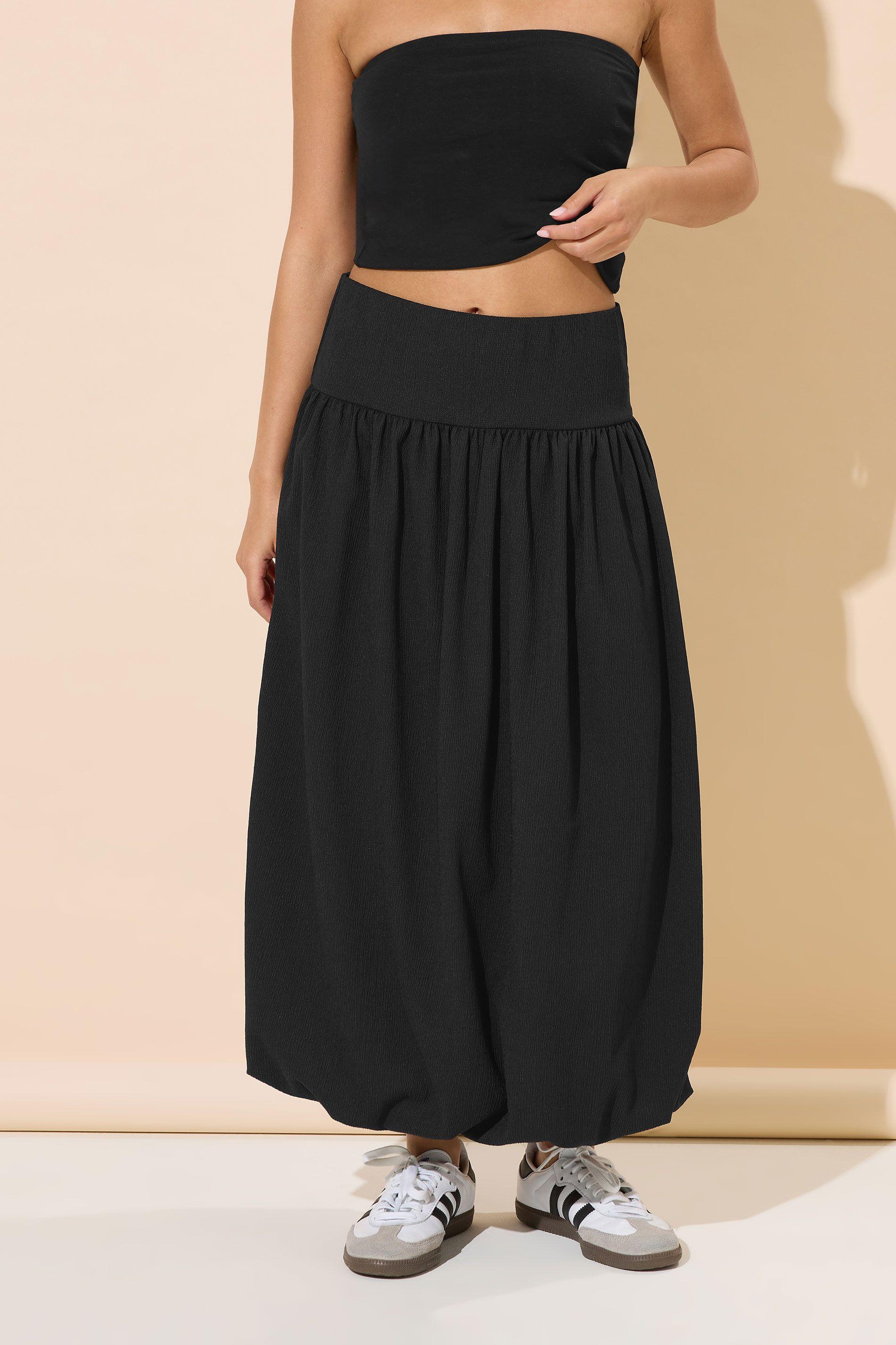 Petite Bubble Hem Maxi Skirt by PIXIEGIRL