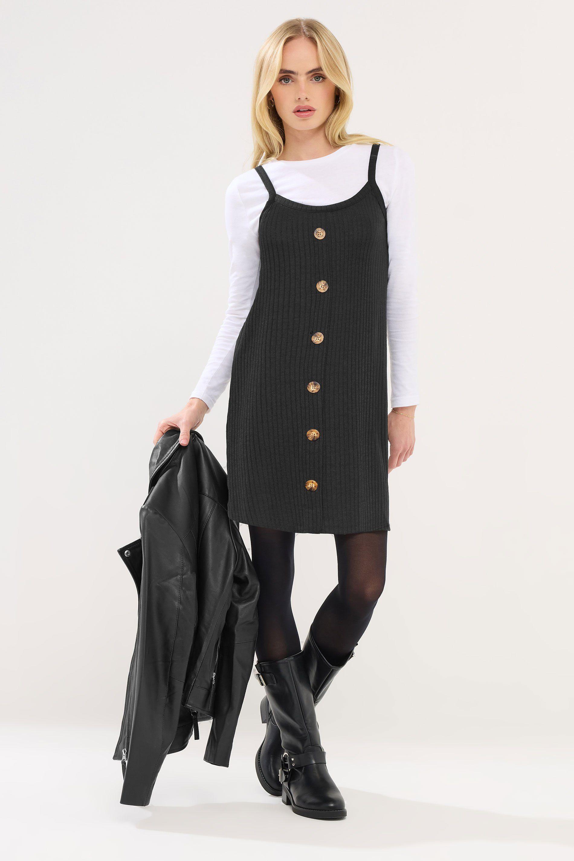 Petite Button Front Sleeveless Dress by PIXIEGIRL
