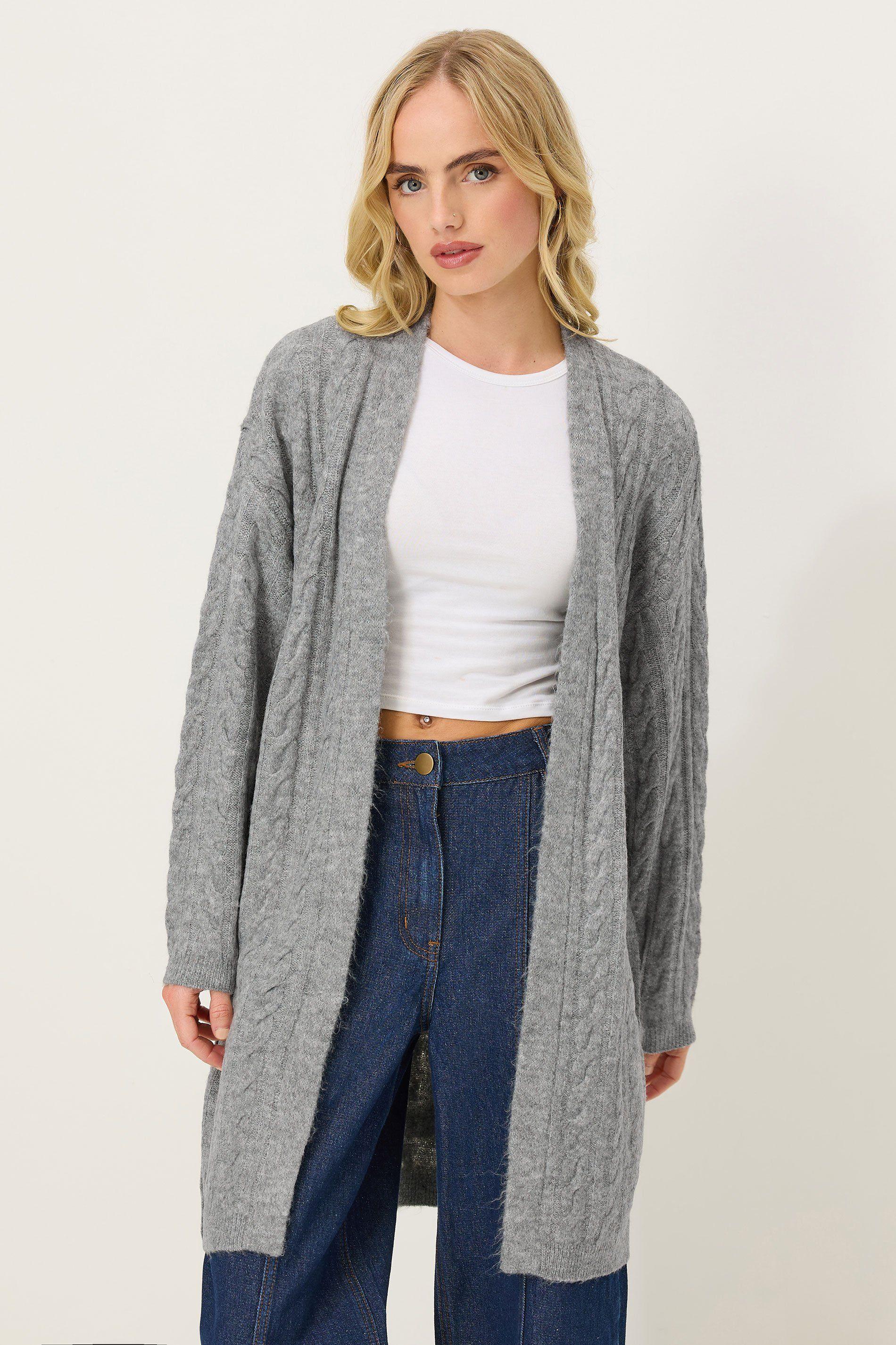 Petite Cable Knit Cardigan by PIXIEGIRL