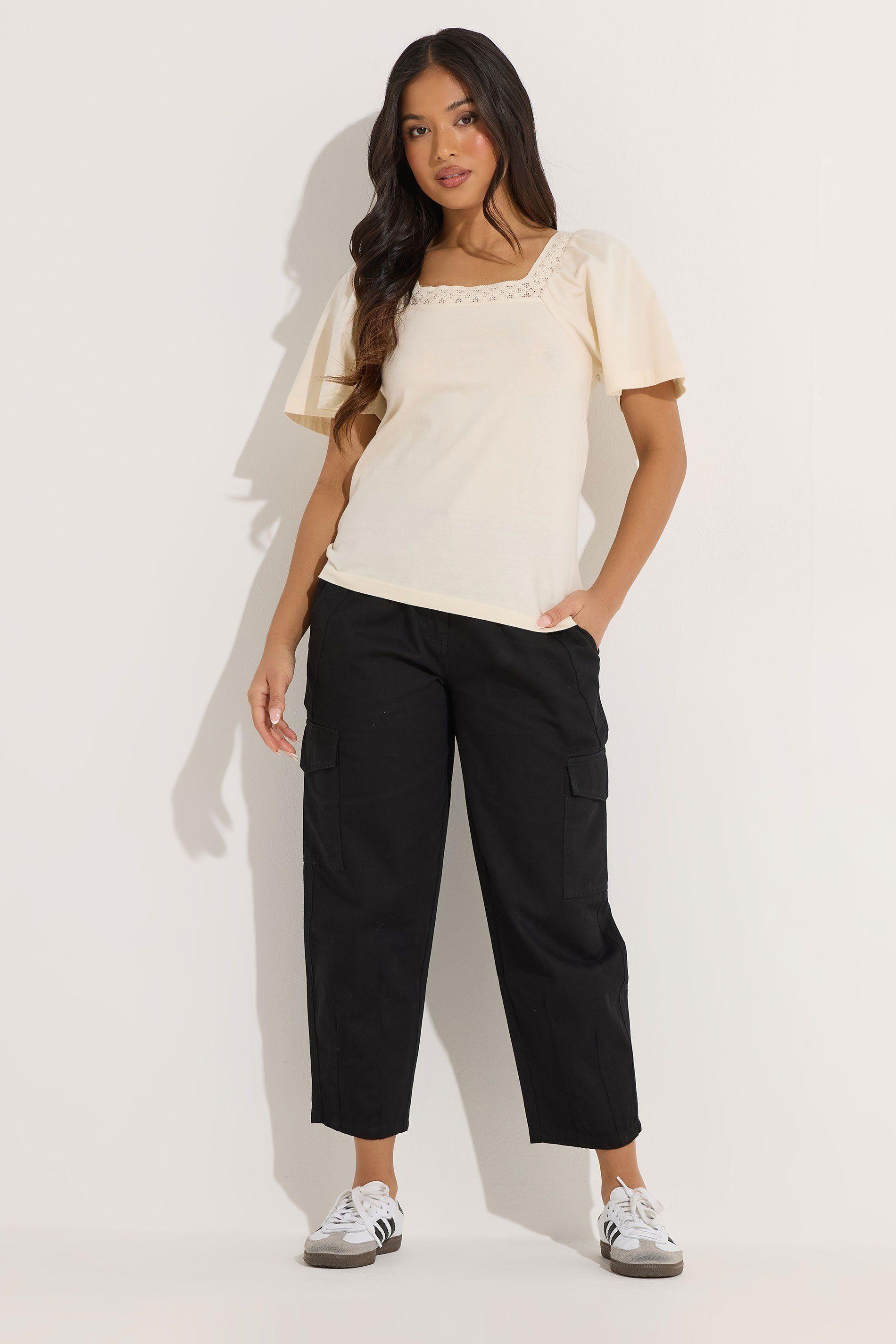 Petite Cargo Barrel Trousers by PIXIEGIRL