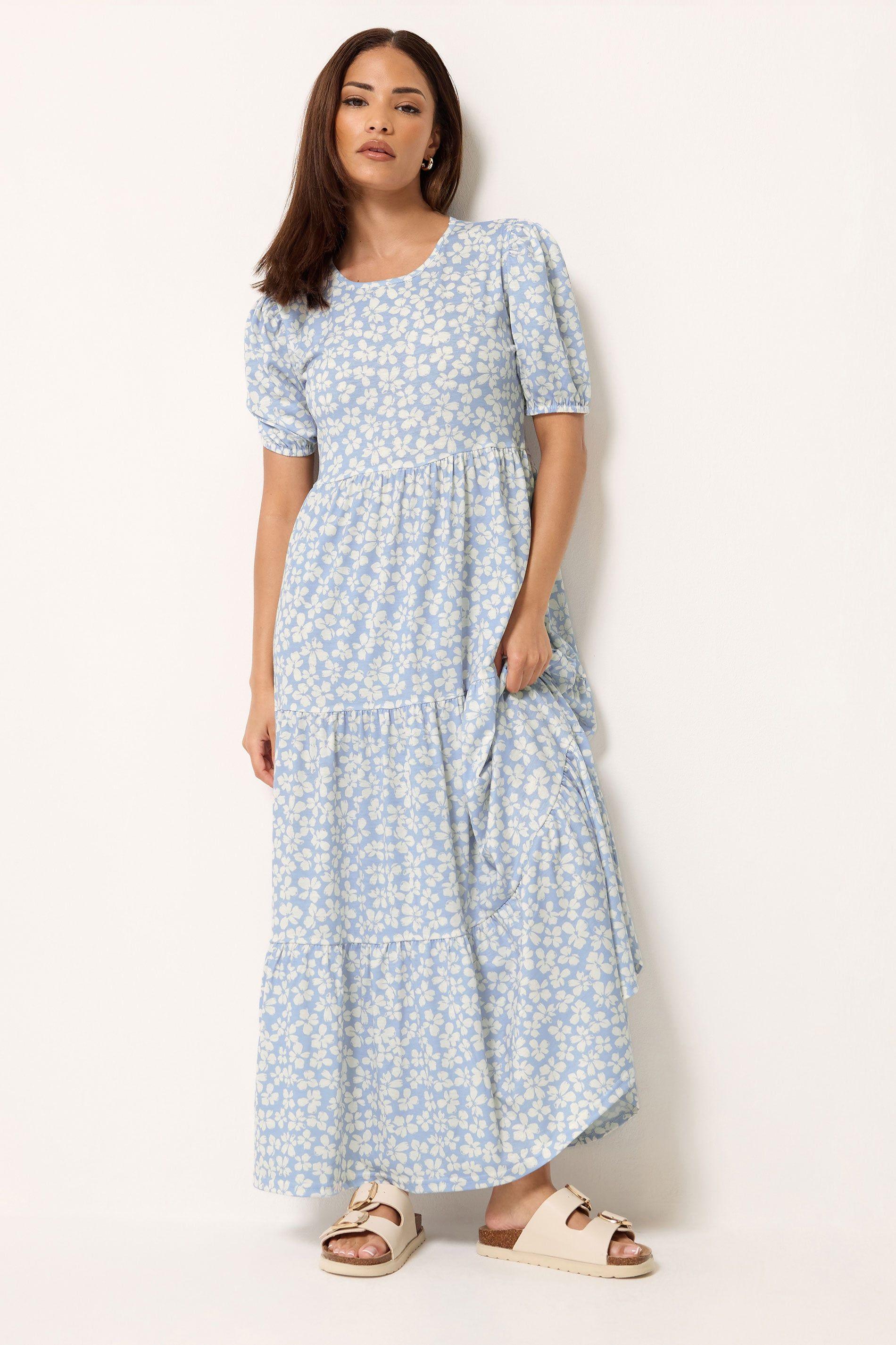 Petite Ditsy Tiered Maxi Dress by PIXIEGIRL