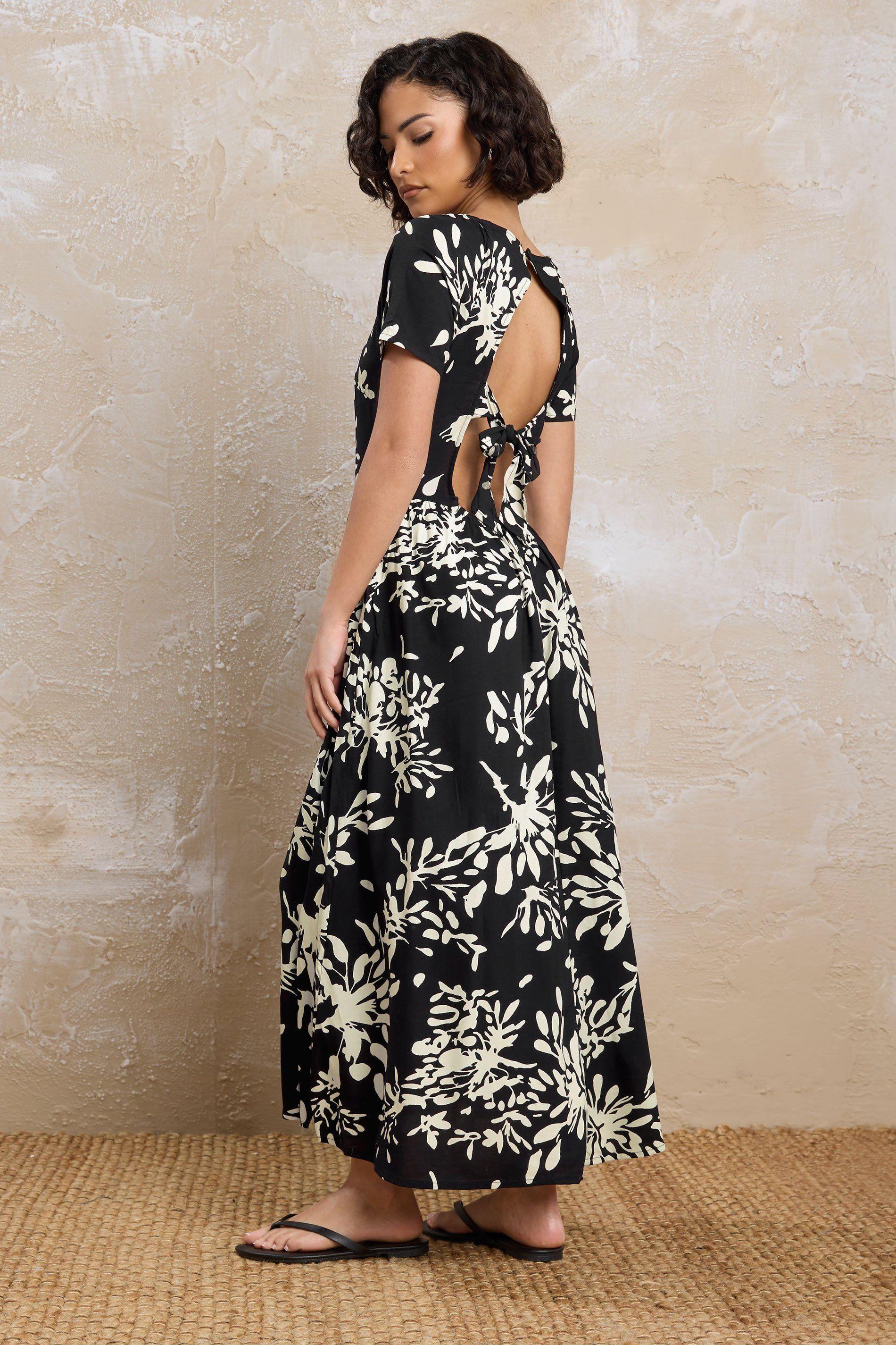 Petite Floral Tie Back Dress by PIXIEGIRL