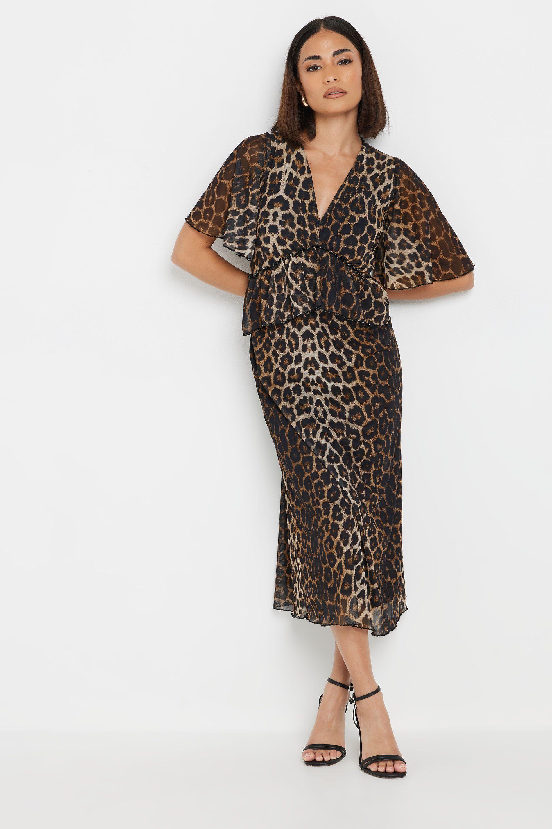 Petite Leopard Smock Dress by PIXIEGIRL