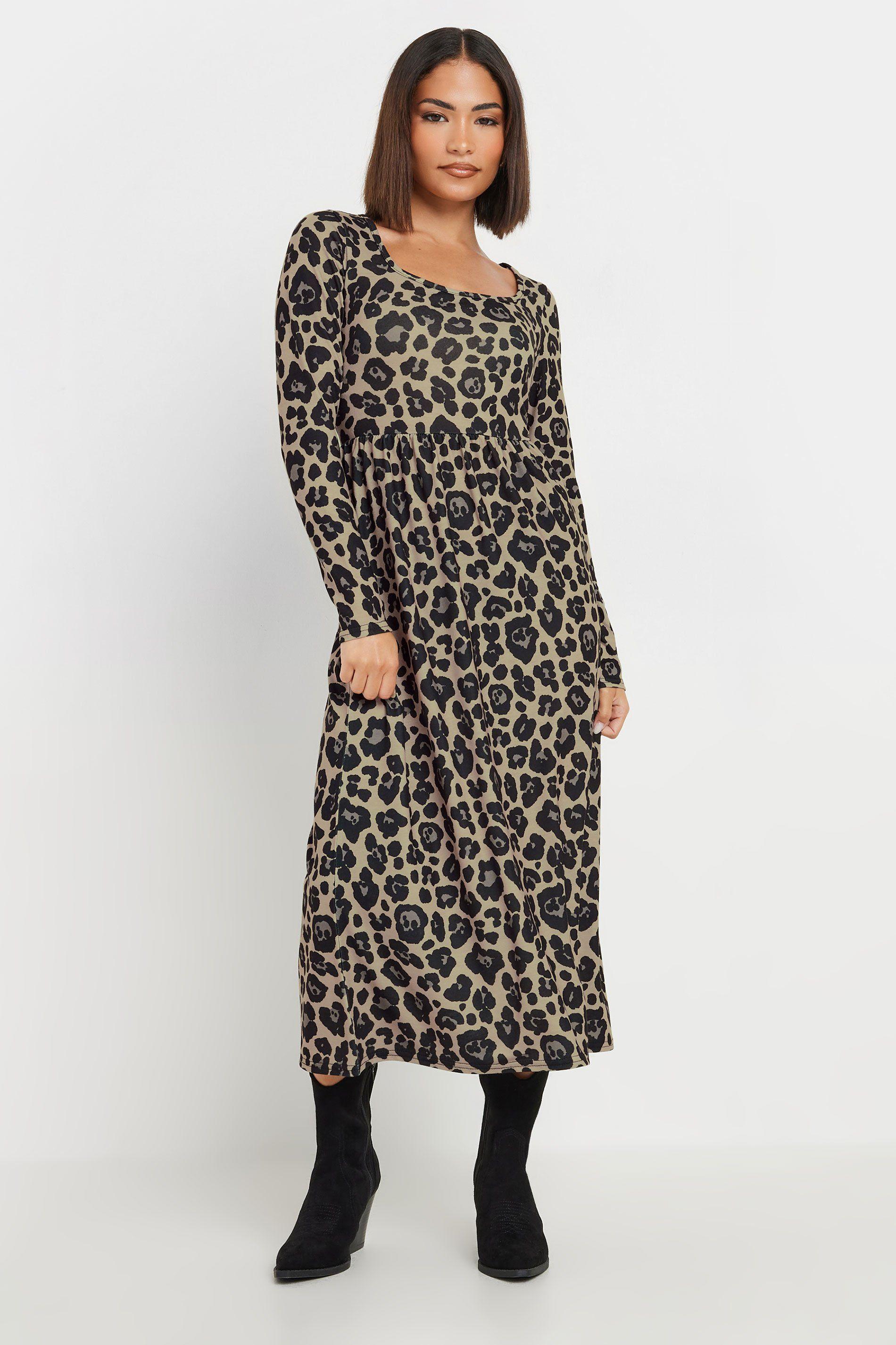 Petite Leopard Tea Dress by PIXIEGIRL