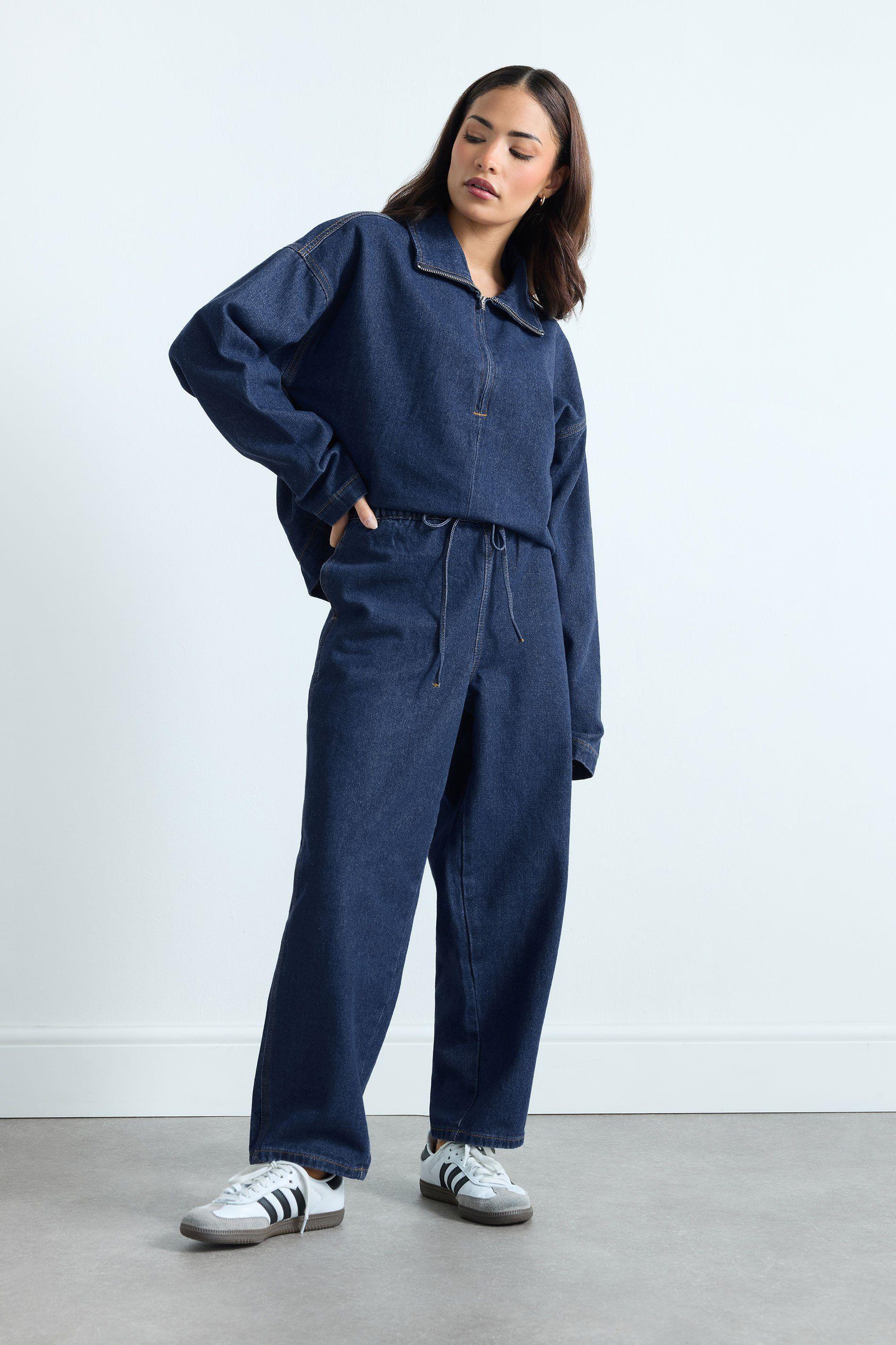 Petite Pull On Barrel Jeans by PIXIEGIRL