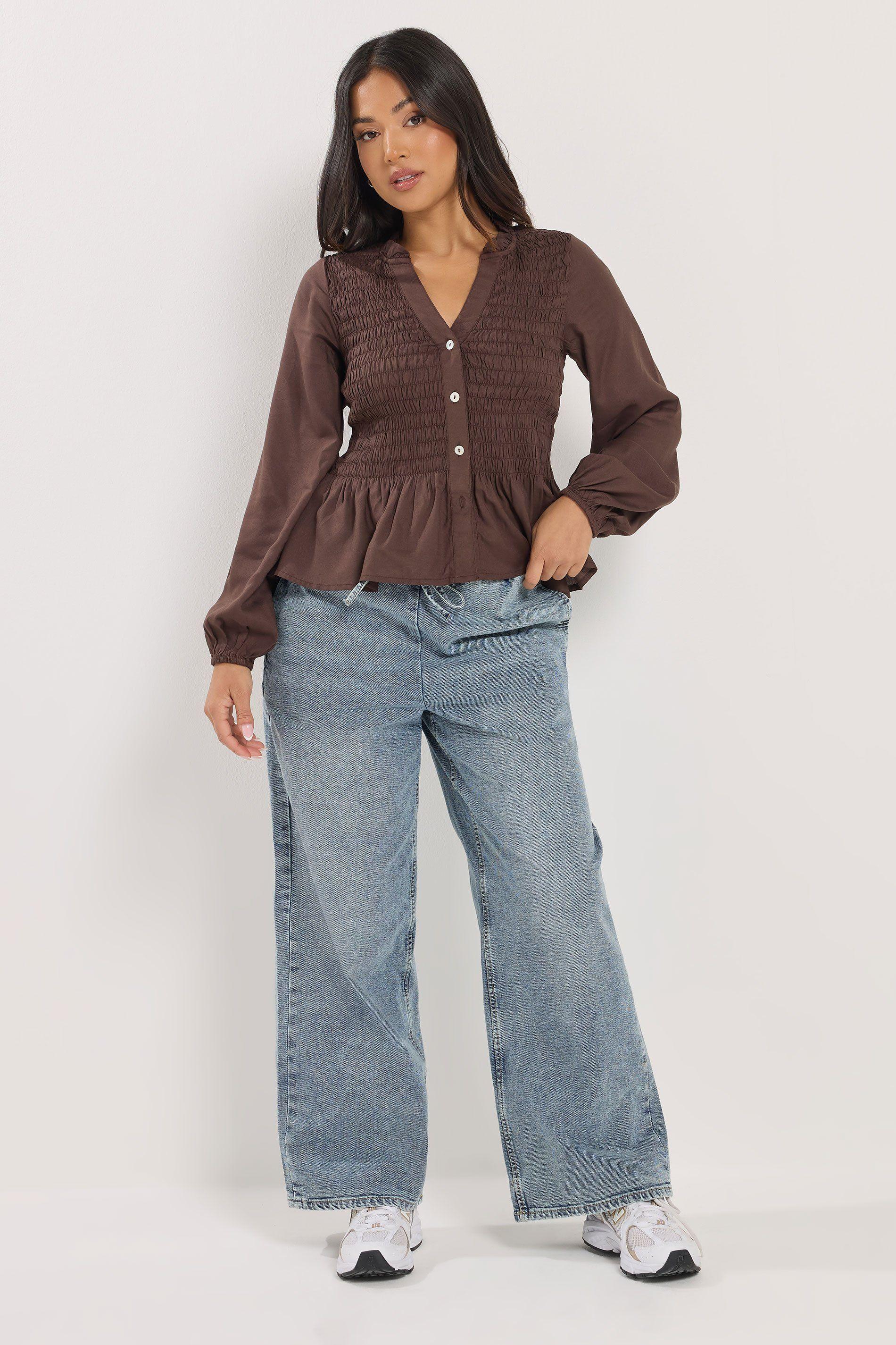 Petite Pull On Wide Leg Jeans by PIXIEGIRL
