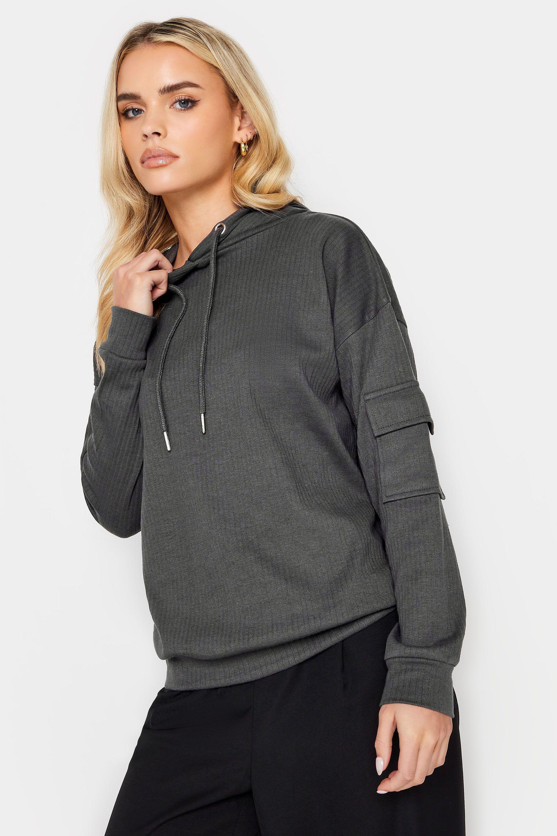 Petite Ribbed Hoodie by PIXIEGIRL