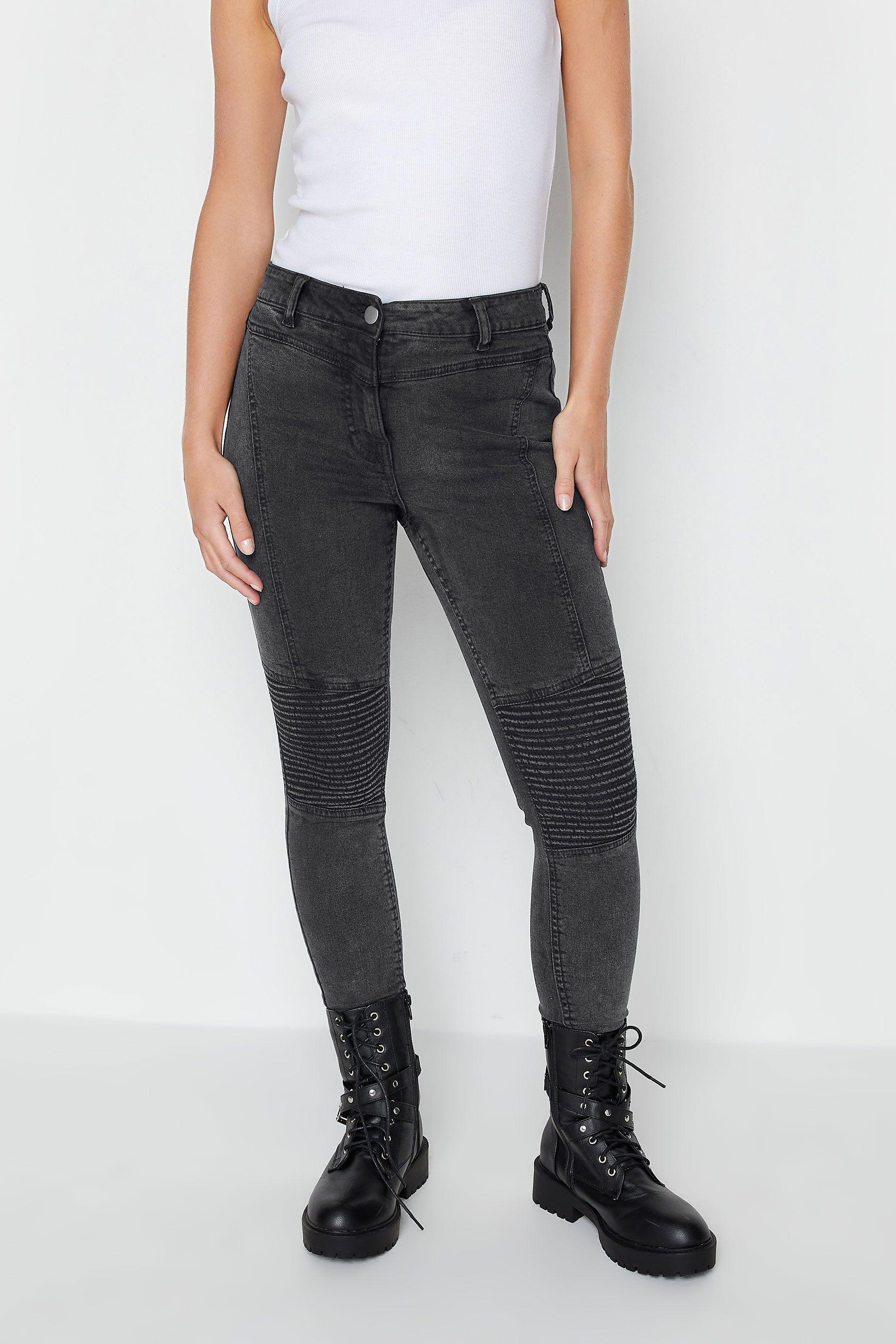 Petite Skinny Biker Jeans by PIXIEGIRL