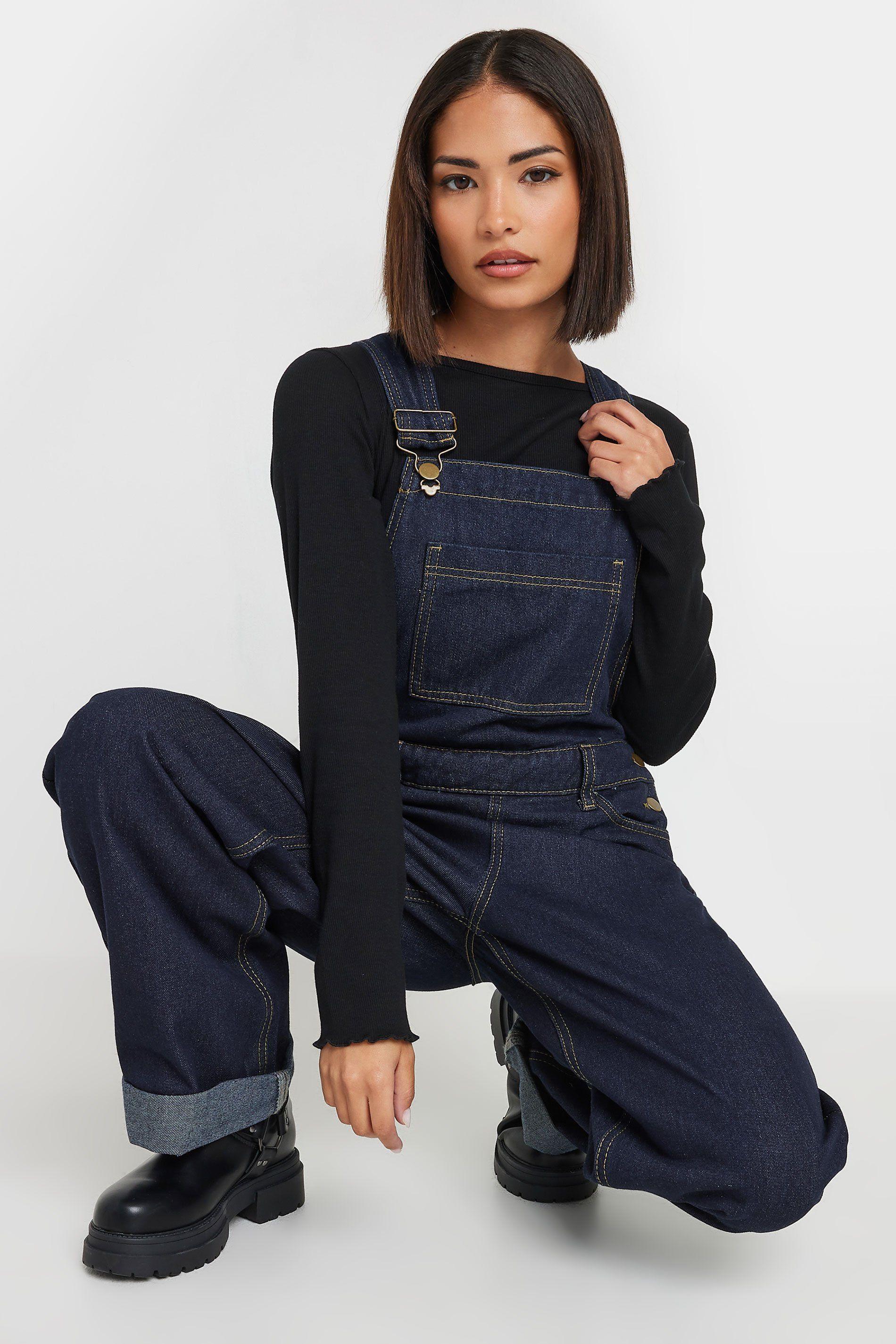 Petite Straight Leg Dungarees by PIXIEGIRL