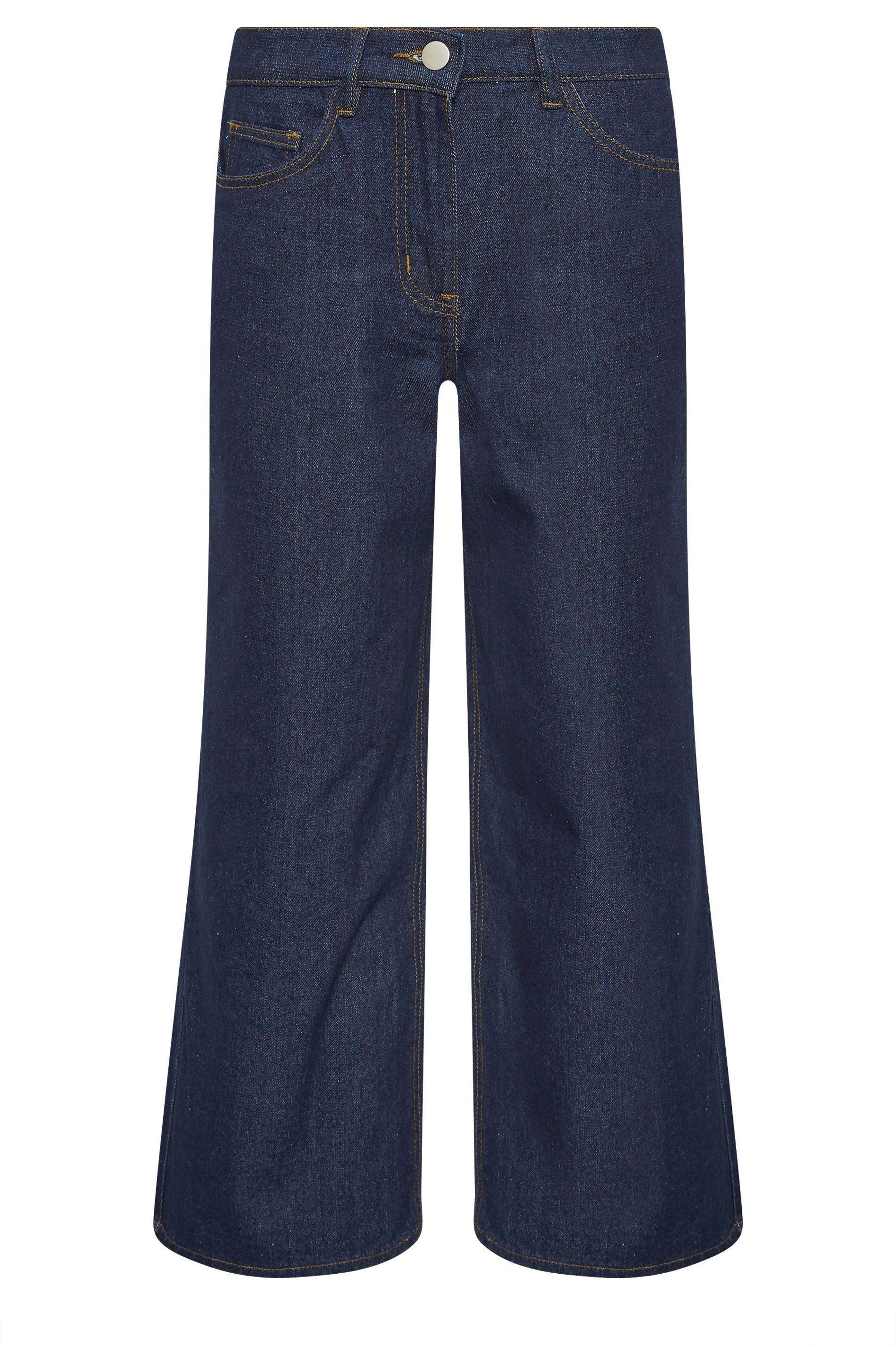Petite Stretch Wide Leg Jeans by PIXIEGIRL