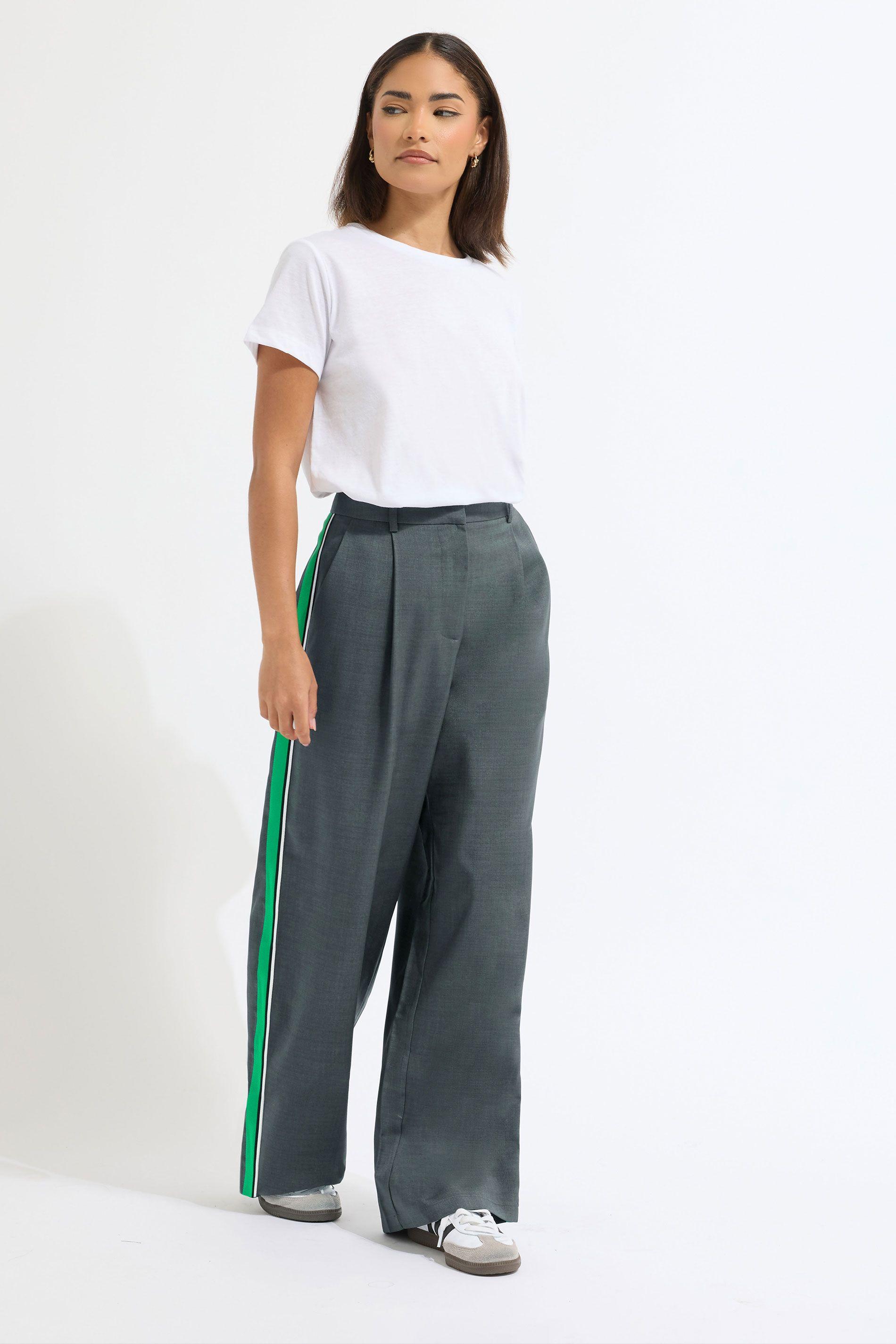 Petite Striped Formal Trousers by PIXIEGIRL